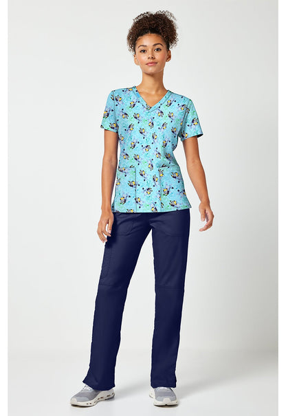 Bluey Tooniforms Licensed V Neck Scrub Top TF796 BYSP - Scrubs Select