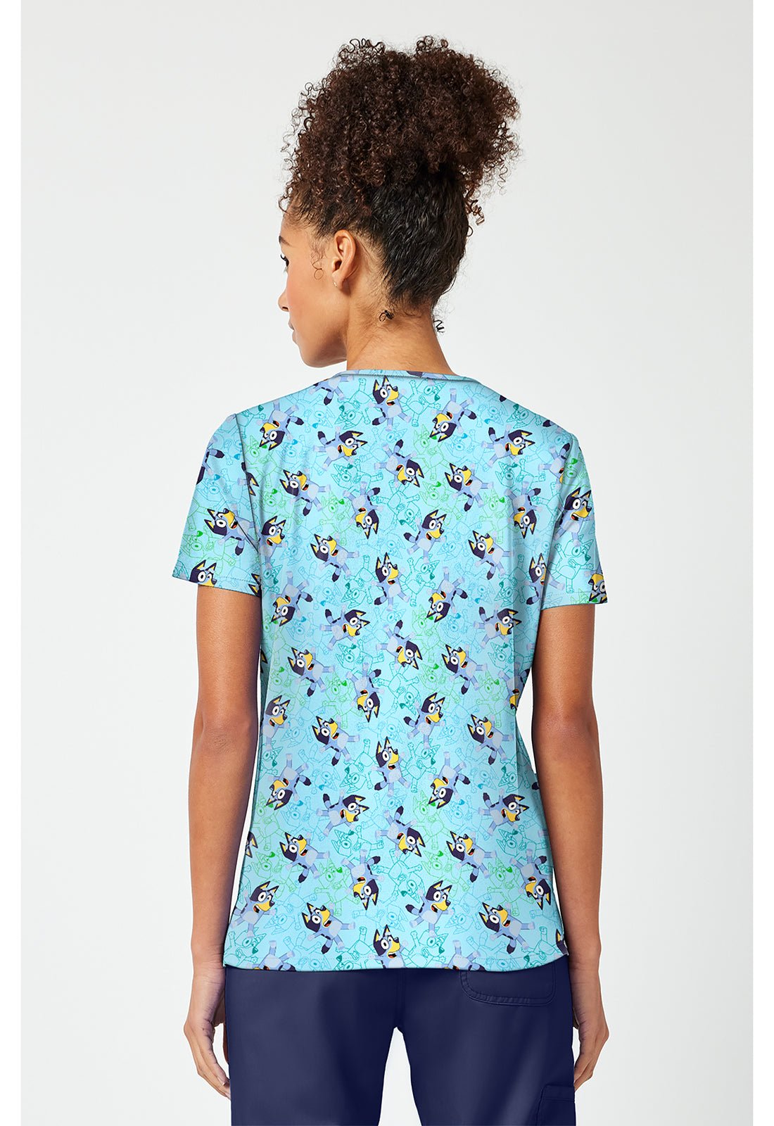 Bluey Tooniforms Licensed V Neck Scrub Top TF796 BYSP - Scrubs Select
