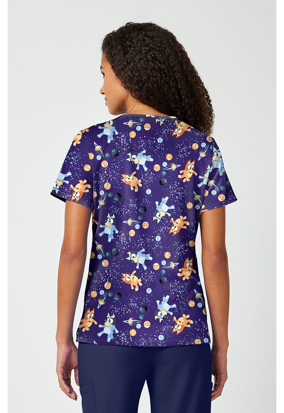 Bluey Tooniforms Licensed V Neck Scrub Top TF797 BYBC - Scrubs Select