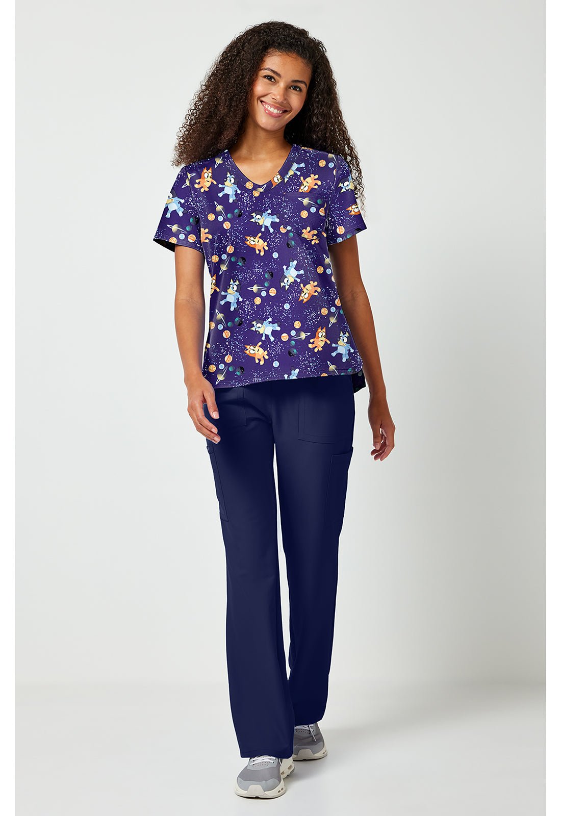 Bluey Tooniforms Licensed V Neck Scrub Top TF797 BYBC - Scrubs Select