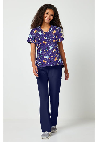 Bluey Tooniforms Licensed V Neck Scrub Top TF797 BYBC - Scrubs Select