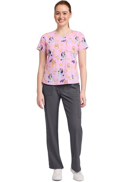 Bluey Tooniforms Rounded V Neck Scrub Top TF786 BYHC - Scrubs Select