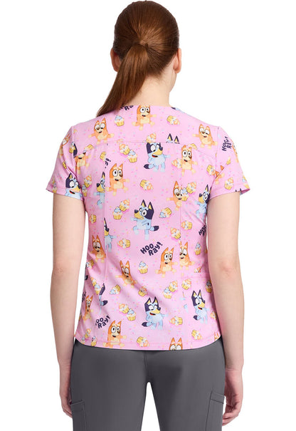 Bluey Tooniforms Rounded V Neck Scrub Top TF786 BYHC - Scrubs Select