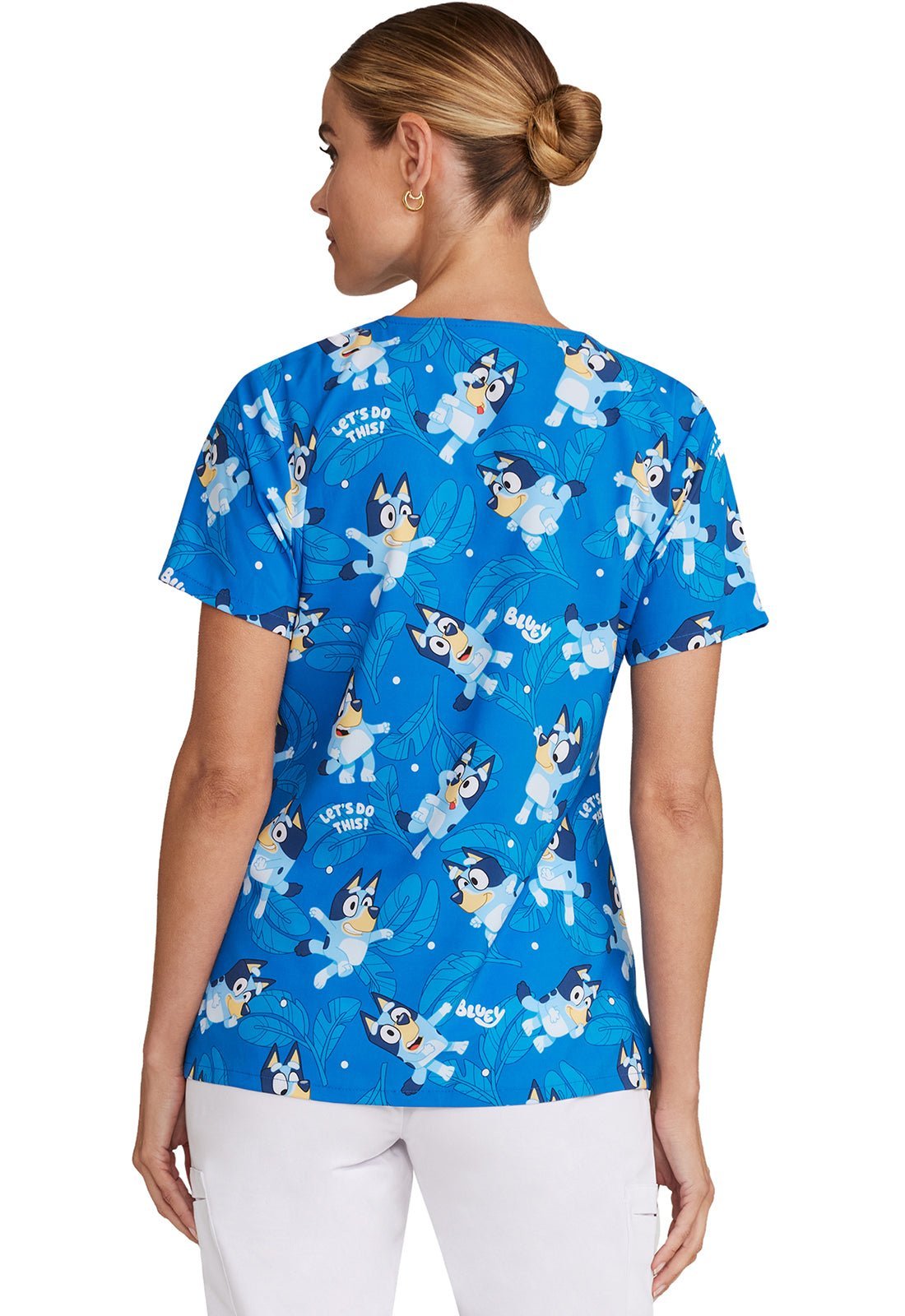 Bluey Tooniforms V Neck Scrub Top TF614 BYBY - Scrubs Select