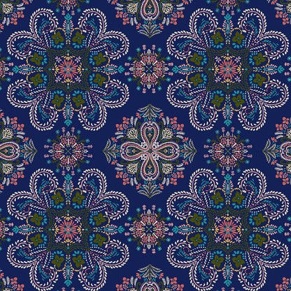 Boho Medallion Cherokee Print V Neck Scrub Top CK637 BHMD - Scrubs Select