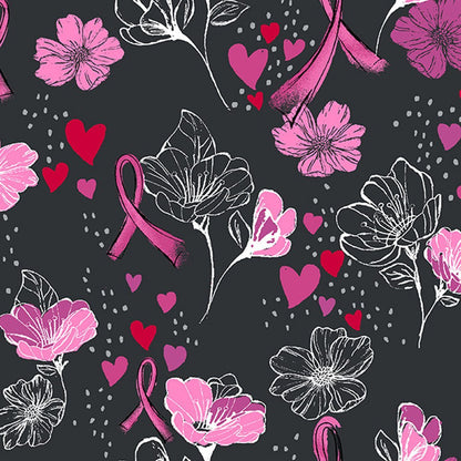 Breast Cancer Awareness Cherokee Print Warm Up Scrub Jacket CK301 LOFA - Scrubs Select