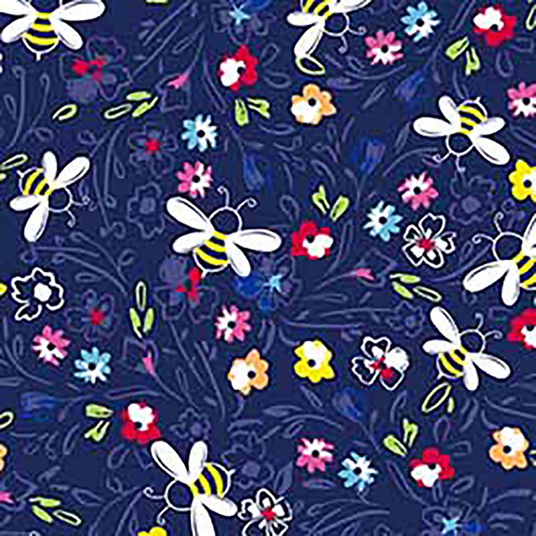 Bumble Bee Bloom Cherokee Print V Neck Scrub Top CK856 BMBE - Scrubs Select