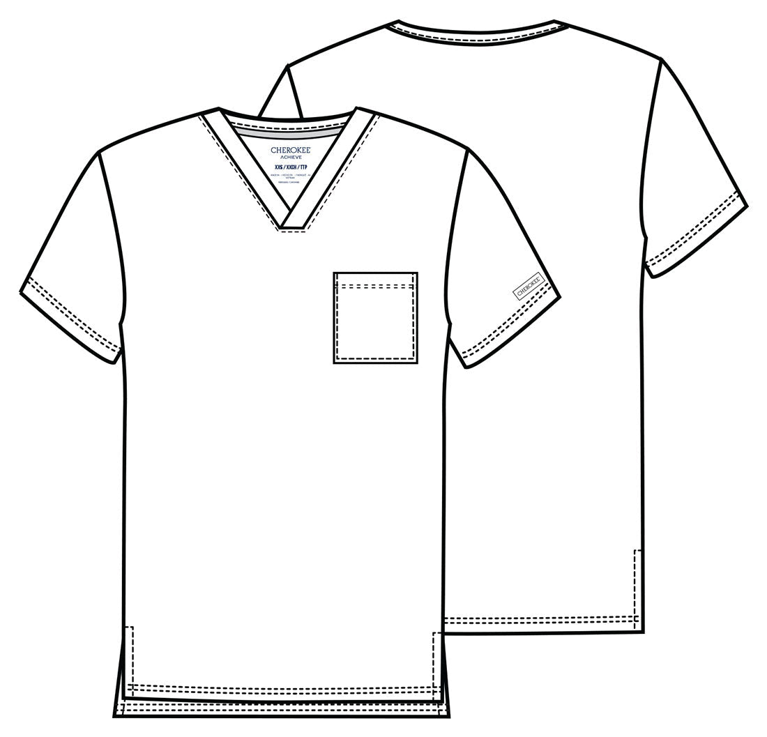 Cherokee Achieve Scrubs Men's Tuck In V Neck Top CK834 - Scrubs Select