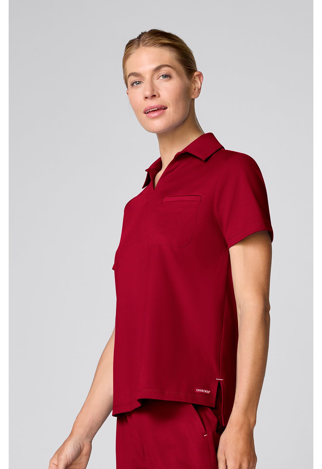 Cherokee Achieve Scrubs Relaxed Polo Top CK879 - Scrubs Select