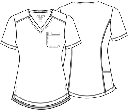 Cherokee Allura Scrubs Women's Tuckable V Neck Top CKA690 - Scrubs Select