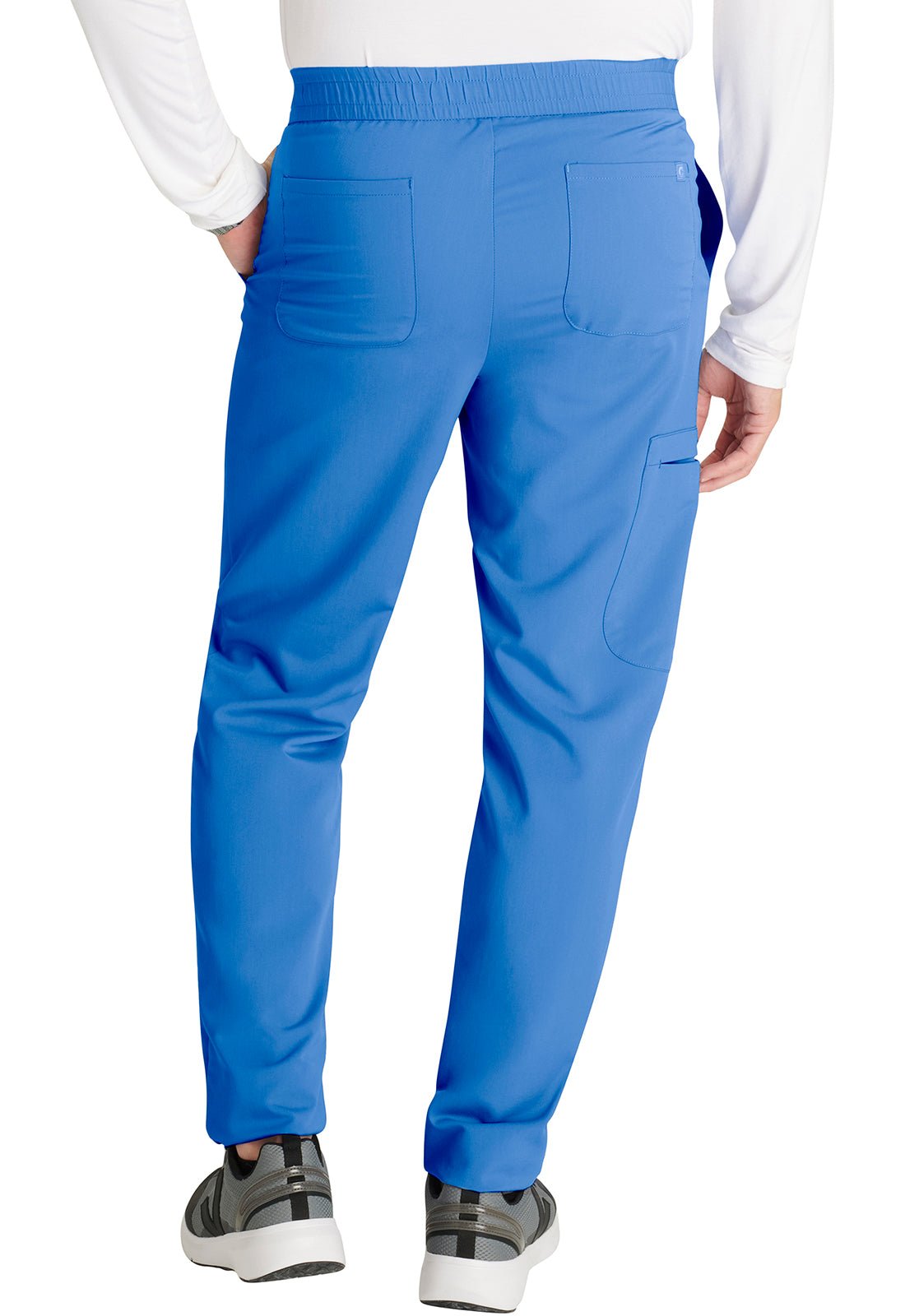 Cherokee Atmos Men's Button Front Scrub Pant CK131A in Black, Navy, Pewter, Royal - Scrubs Select