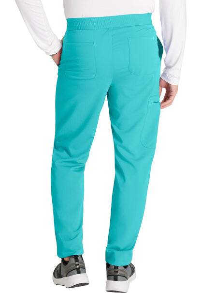 Cherokee Atmos Men's Button Front Scrub Pant CK131A in Caribbean, Ciel, Teal, Wine - Scrubs Select