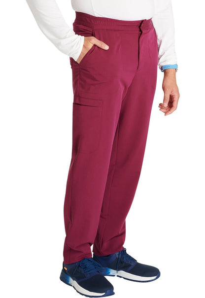 Cherokee Atmos Men's Button Front Scrub Pant CK131A in Caribbean, Ciel, Teal, Wine - Scrubs Select