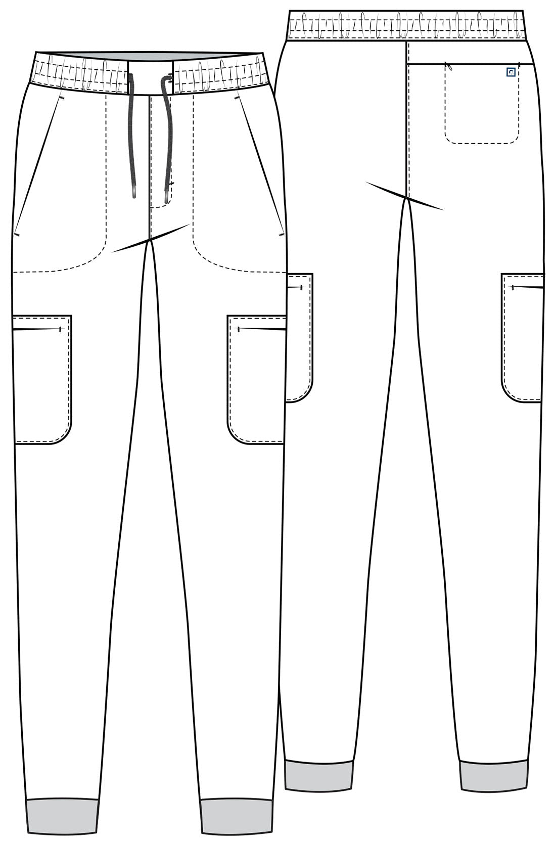 Cherokee Atmos Men's Jogger Scrub Pant CK132A in Black, Navy, Pewter, Royal - Scrubs Select