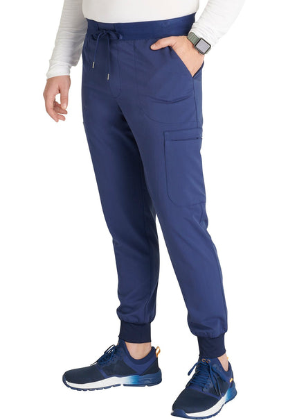 Cherokee Atmos Men's Jogger Scrub Pant CK132A in Black, Navy, Pewter, Royal - Scrubs Select