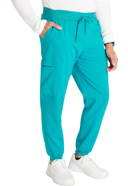 Cherokee Atmos Men's Jogger Scrub Pant CK132A in Caribbean, Ciel, Teal, Wine - Scrubs Select