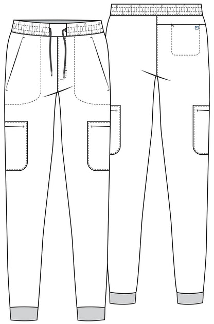 Cherokee Atmos Men's Jogger Scrub Pant CK132A in Caribbean, Ciel, Teal, Wine - Scrubs Select