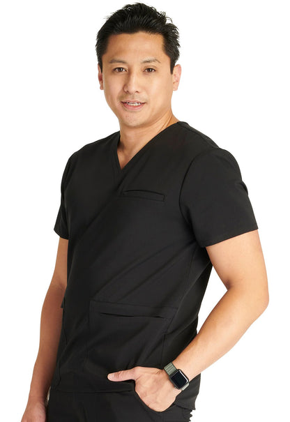 Cherokee Atmos Men's V Neck CK719A in Black, Navy, Pewter, Royal - Scrubs Select