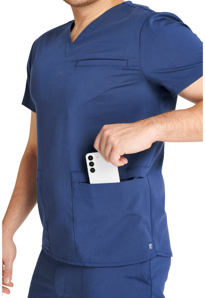 Cherokee Atmos Men's V Neck CK719A in Black, Navy, Pewter, Royal - Scrubs Select