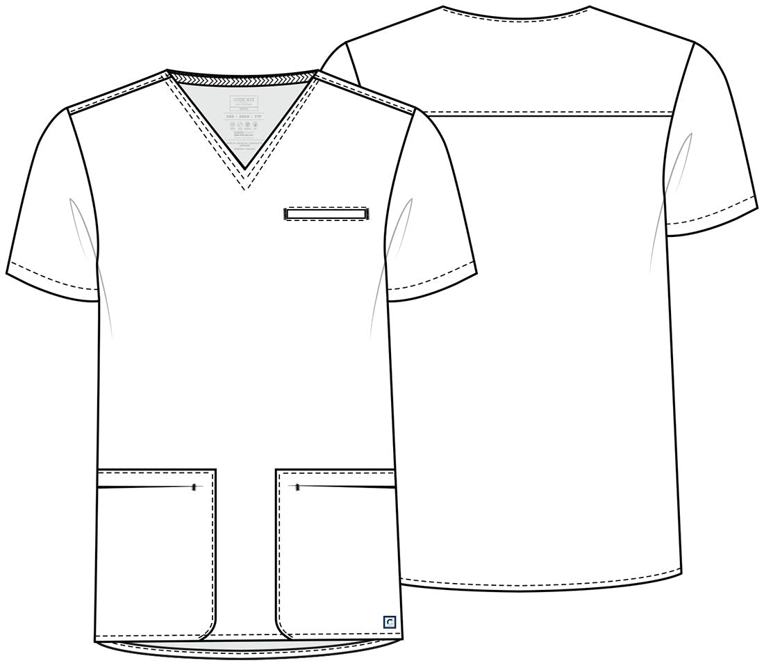 Cherokee Atmos Men's V Neck CK719A in Black, Navy, Pewter, Royal - Scrubs Select