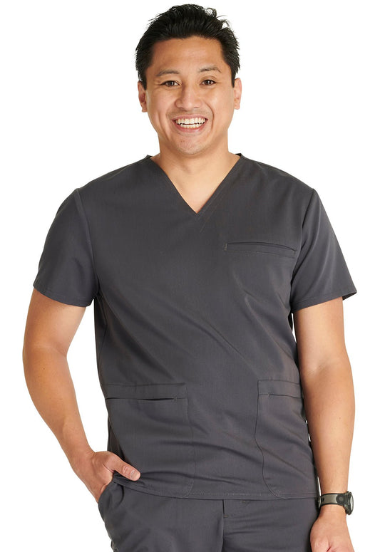 Cherokee Atmos Men's V Neck CK719A in Black, Navy, Pewter, Royal - Scrubs Select