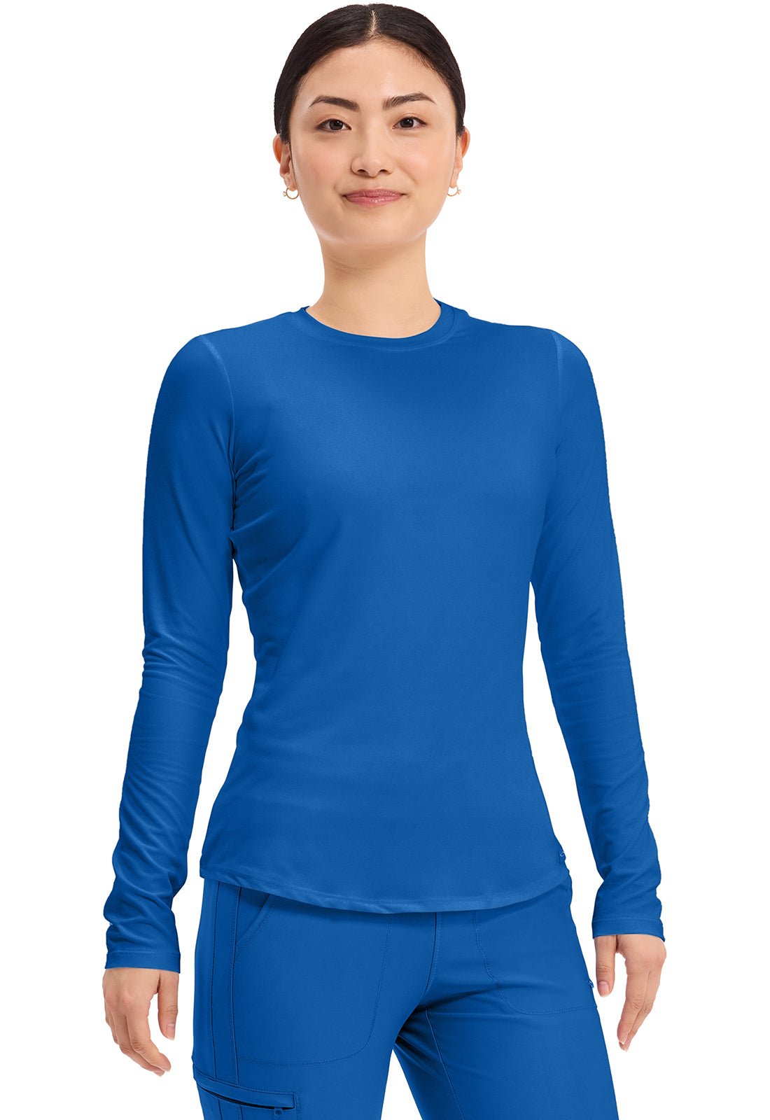 Cherokee Basics Scrubs Long Sleeve Underscrub Knit Tee CK773 - Scrubs Select