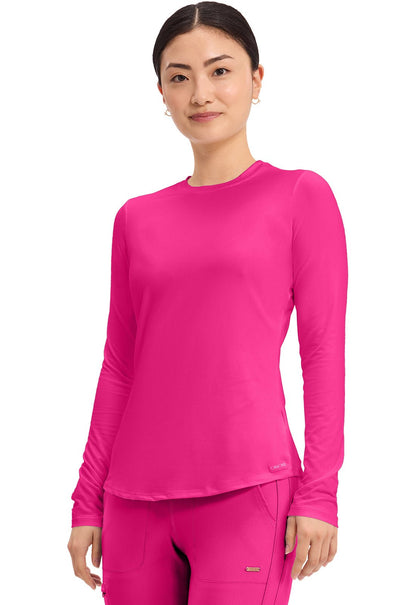 Cherokee Basics Scrubs Long Sleeve Underscrub Knit Tee CK773 - Scrubs Select