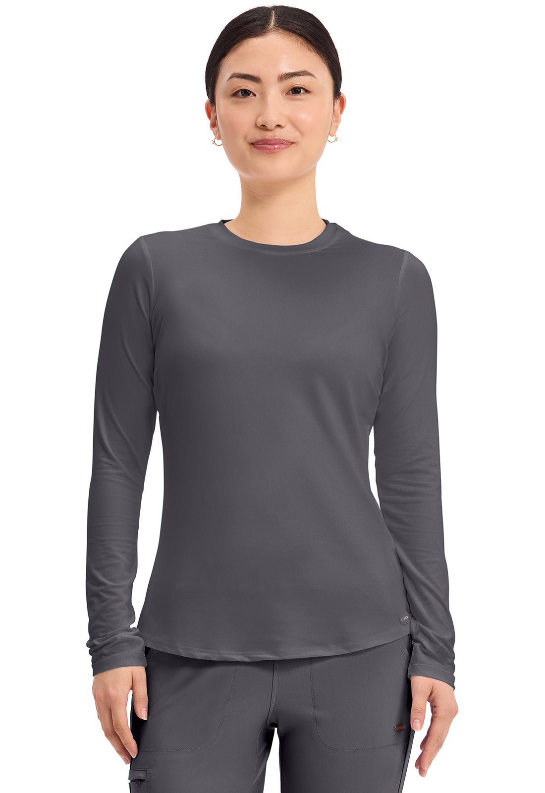 Cherokee Basics Scrubs Long Sleeve Underscrub Knit Tee CK773 - Scrubs Select