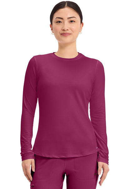 Cherokee Basics Scrubs Long Sleeve Underscrub Knit Tee CK773 - Scrubs Select