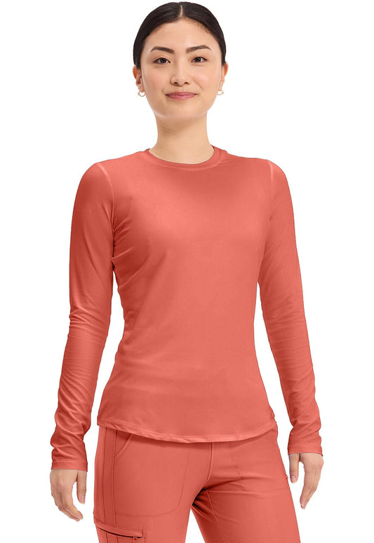 Cherokee Basics Scrubs Long Sleeve Underscrub Knit Tee CK773 - Scrubs Select