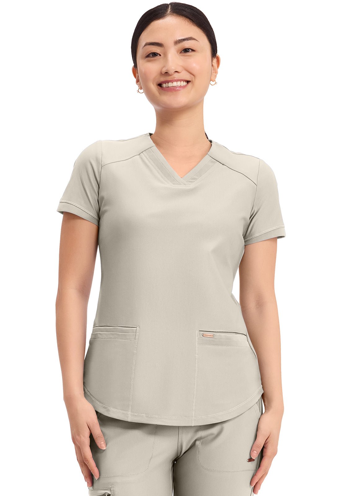 Cherokee Form Scrub V Neck Top CK840 Iron, Masala, Ocean Ash, Olive Branch, Summer Sand - Scrubs Select