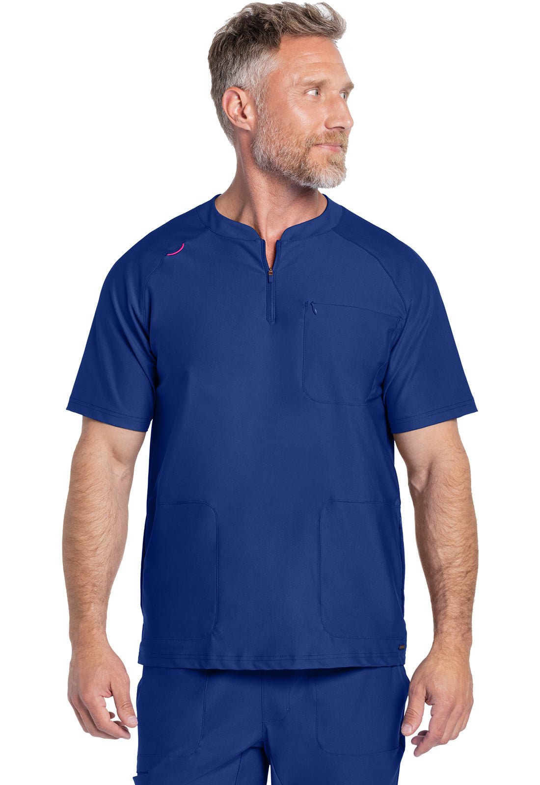 Cherokee Form Scrubs Men's Quarter Zip Henley Top CK812 - Scrubs Select