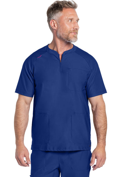 Cherokee Form Scrubs Men's Quarter Zip Henley Top CK812 - Scrubs Select
