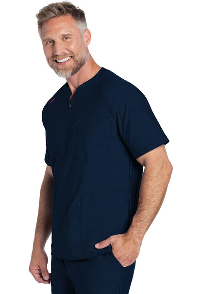 Cherokee Form Scrubs Men's Quarter Zip Henley Top CK812 - Scrubs Select