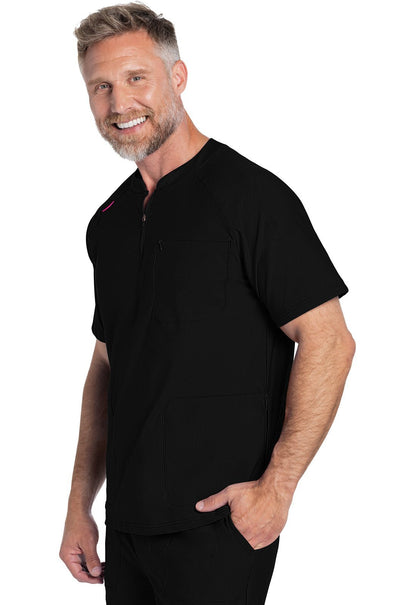 Cherokee Form Scrubs Men's Quarter Zip Henley Top CK812 - Scrubs Select