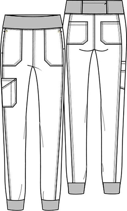 Cherokee iFlex Scrubs Pull On Jogger Pants CK011 Black, Navy, Pewter, Royal - Scrubs Select