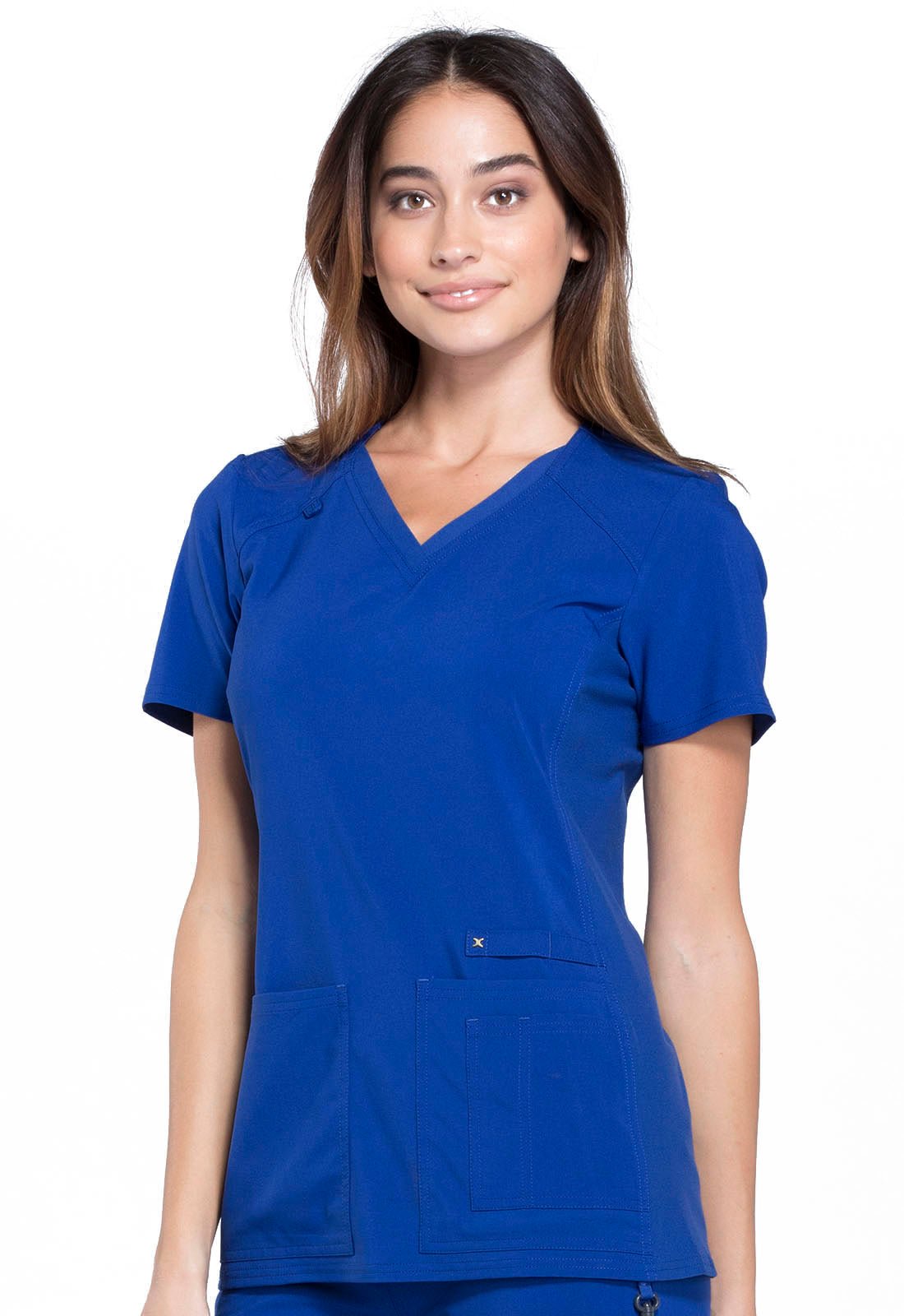 Cherokee iFlex Scrubs V Neck Top CK605 Eggplant, Galaxy, Red - Scrubs Select