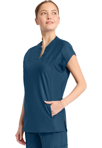 Cherokee Infinity GNR8 Kinetic Scrubs Henley V Neck Top IN811A - Scrubs Select