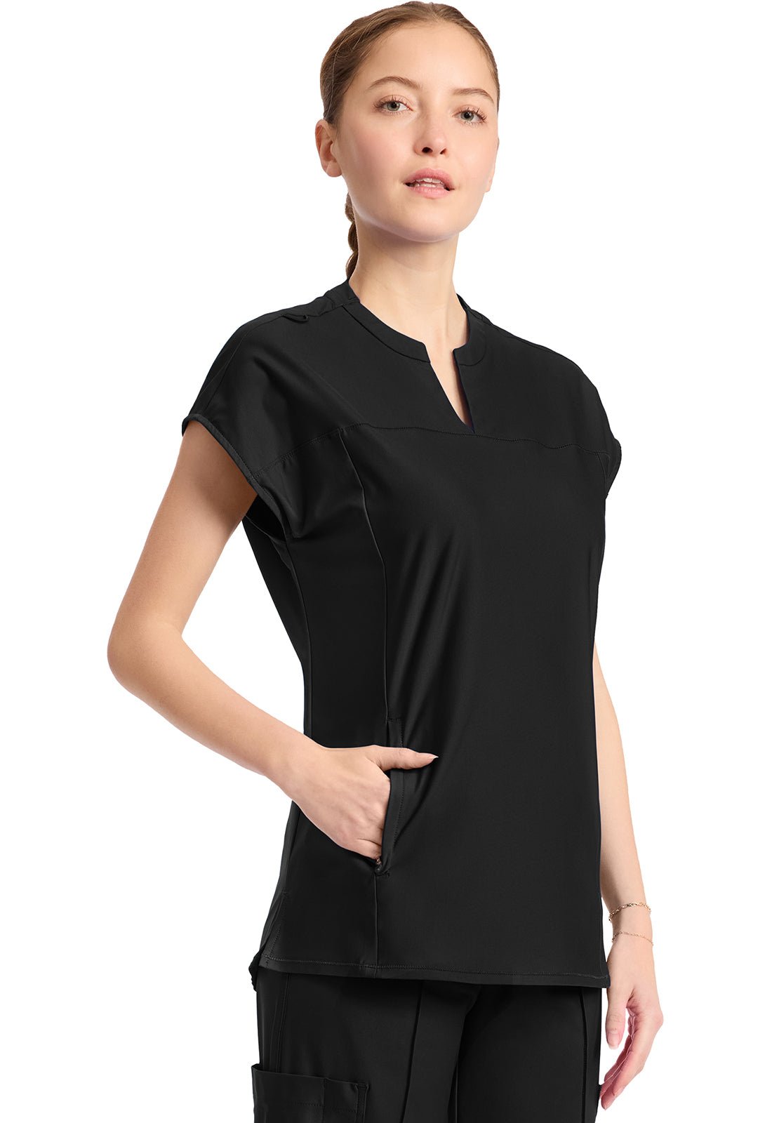 Cherokee Infinity GNR8 Kinetic Scrubs Henley V Neck Top IN811A - Scrubs Select