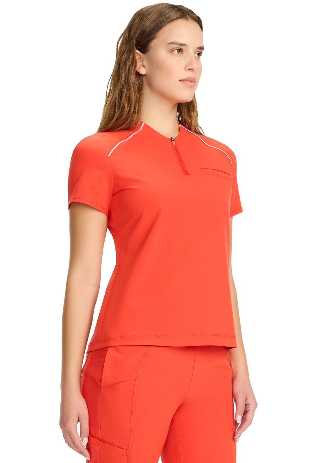 Cherokee Infinity GNR8 Scrubs Mock Neck Henley Top IN644A - Scrubs Select