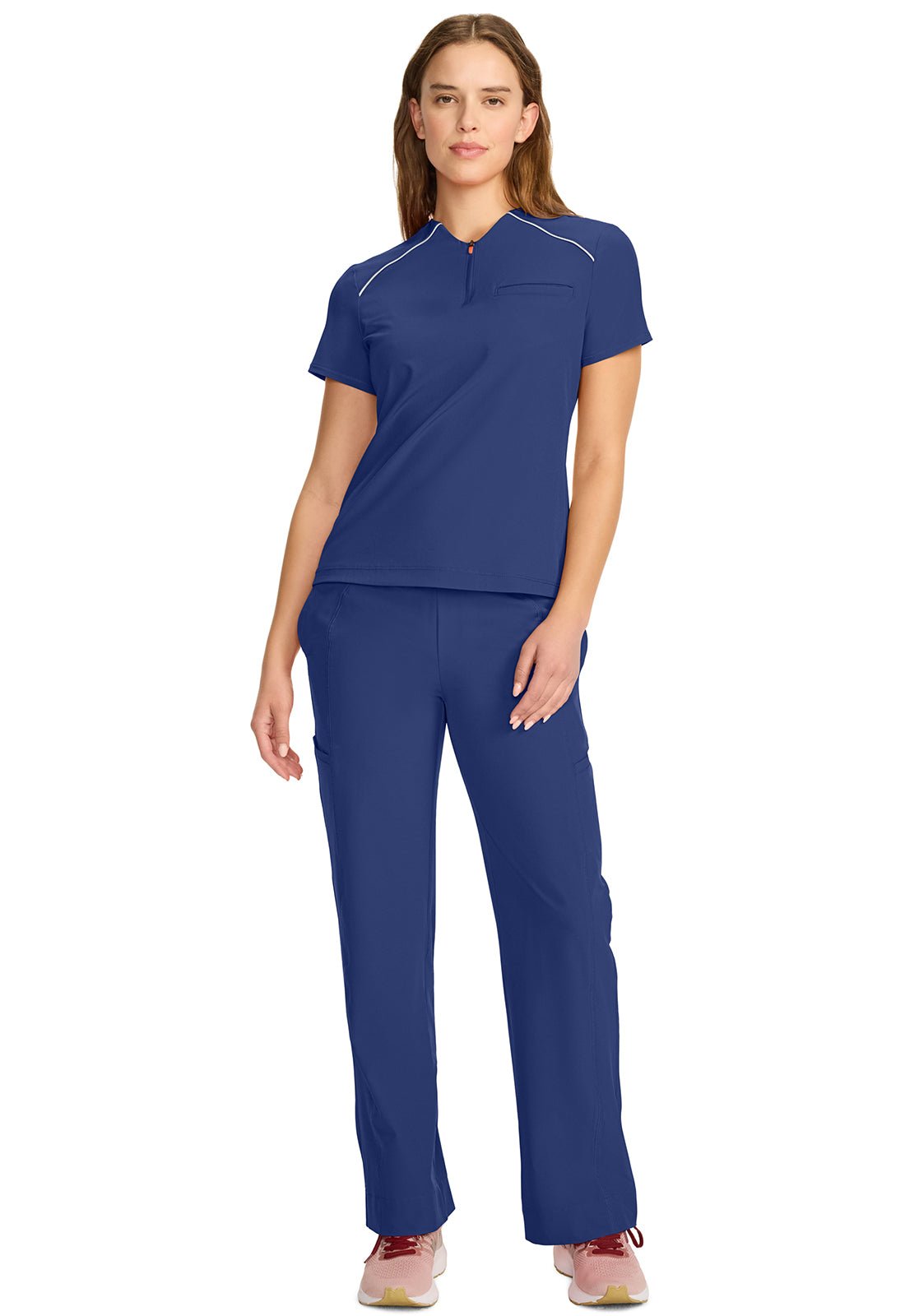 Cherokee Infinity GNR8 Scrubs Mock Neck Henley Top IN644A - Scrubs Select