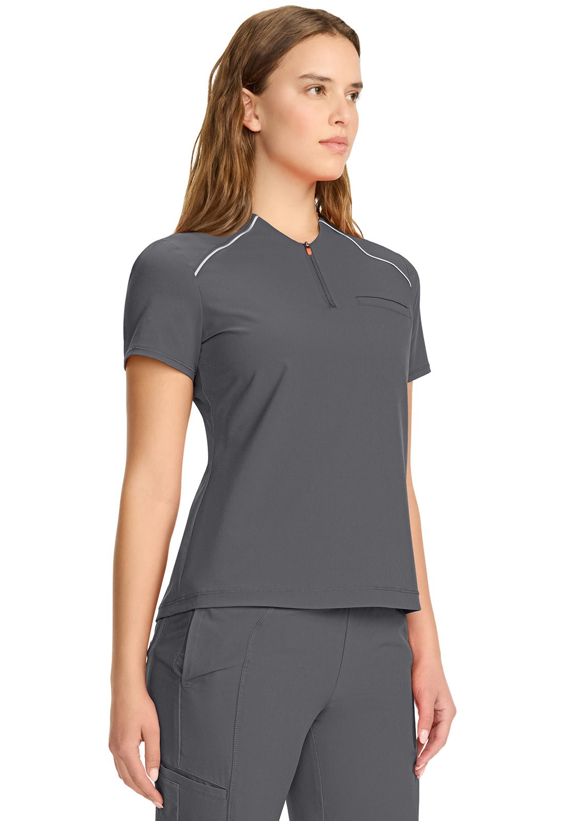 Cherokee Infinity GNR8 Scrubs Mock Neck Henley Top IN644A - Scrubs Select