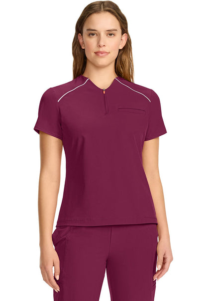Cherokee Infinity GNR8 Scrubs Mock Neck Henley Top IN644A - Scrubs Select
