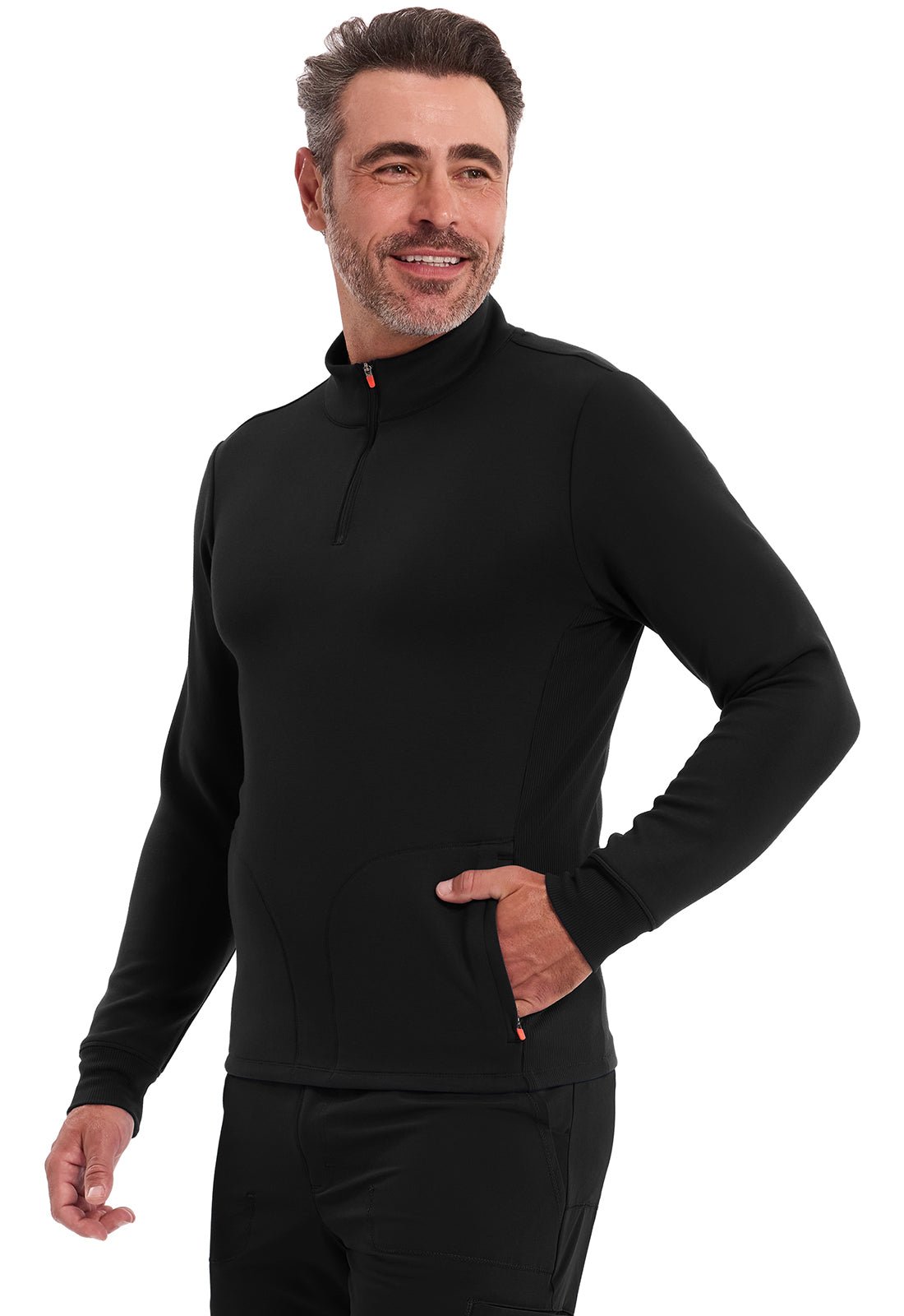 ウェア Kokutoupan Cherokee Infinity IN302 Men's Mock Neck Scrub Jacket - Half Zip