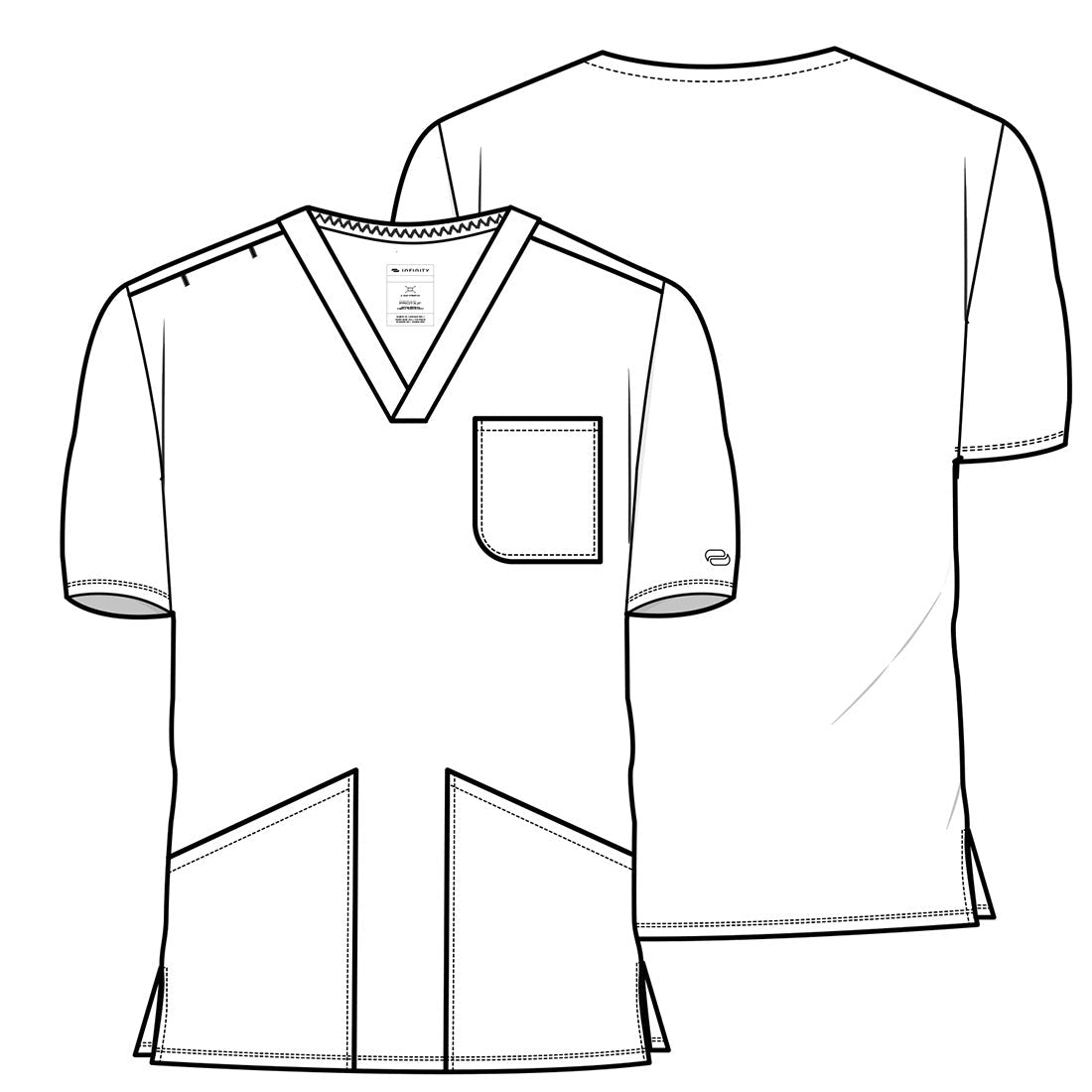 Cherokee Infinity Pursuit Scrubs Men's V Neck Top IN651A - Scrubs Select