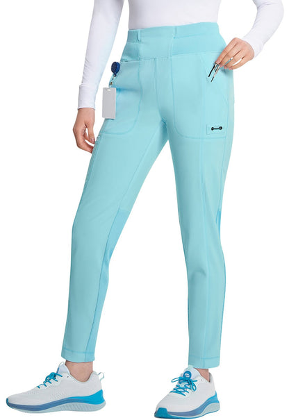 Cherokee Infinity Skinny Leg Scrub Pant CK067A in Cloud Violet, Caribbean, Palm, Wine - Scrubs Select