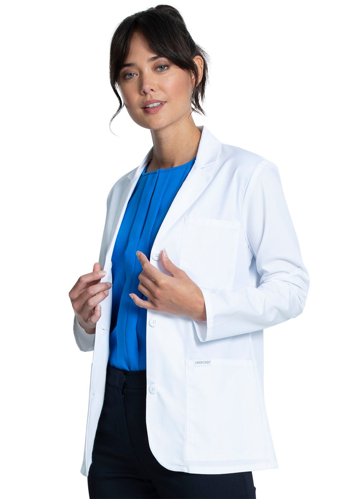 Cherokee Project Lab Women's 30" Consultation Lab Coat CK451T WHT - Scrubs Select
