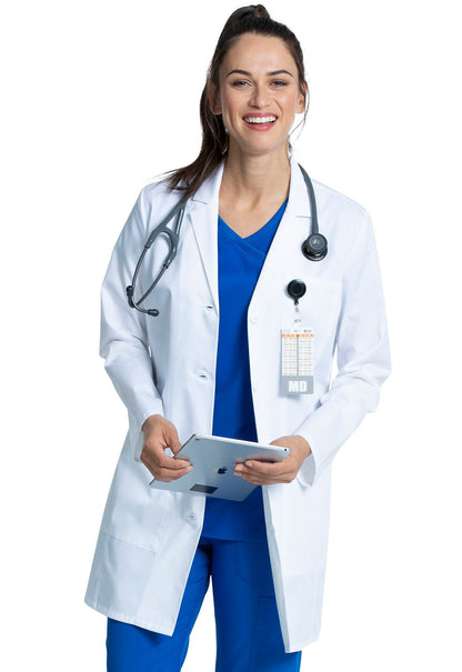Cherokee Project Lab Women's 35" Lab Coat CK452T WHT - Scrubs Select