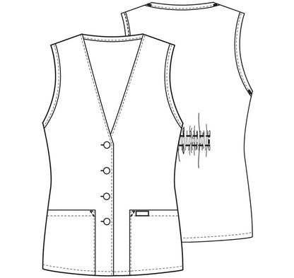 Cherokee Scrubs Button Front Vest 1602 - Scrubs Select