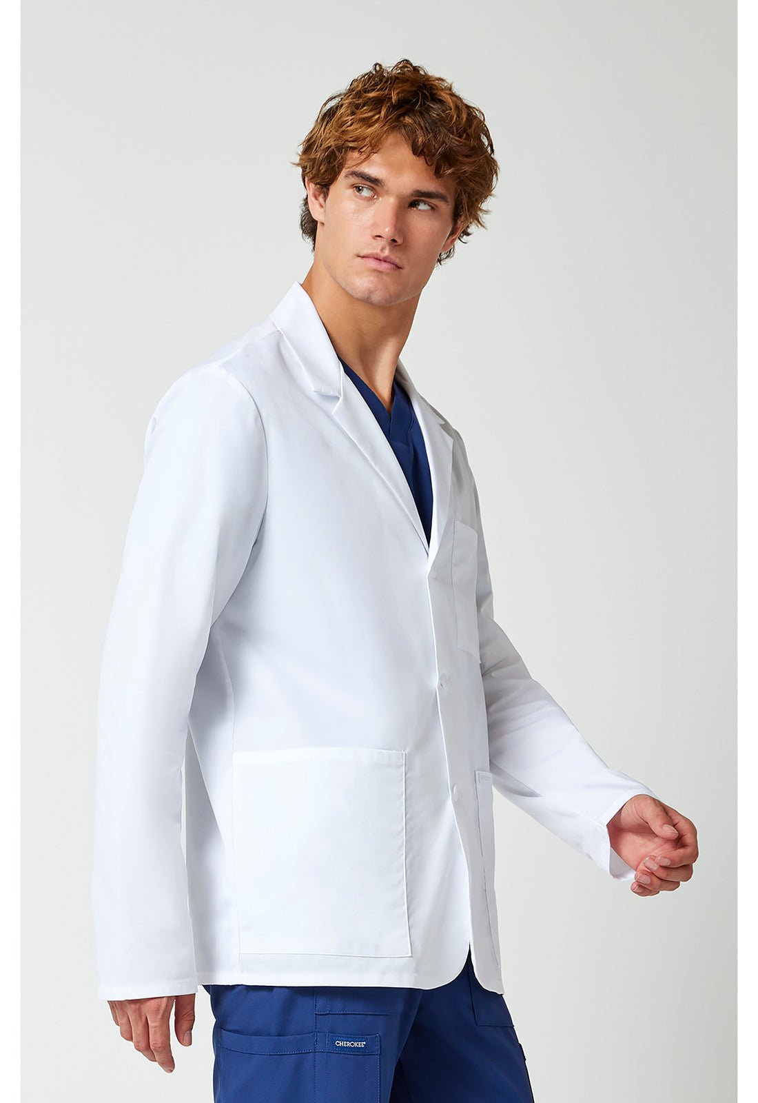 Cherokee Scrubs Men's 32" Consultation Coat CK401T WHT - Scrubs Select